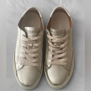 Anthropologie Soludos Ibiza Classic Sneakers - Gold